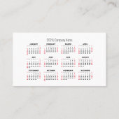 Rendez-vous simple moderne | Carte de calendrier 2 (Dos)