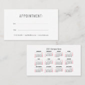 Rendez-vous simple moderne | Carte de calendrier 2 (Devant / Derrière)