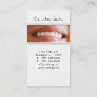 Rendez-vous Sourire avec le carte de visite 2 de dents