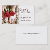 Rendez-vous Spa - carte de visite de la manucure 2 de (Devant / Derrière)