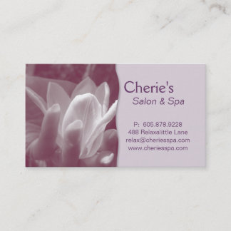 Rendez-vous Spa - carte de visite de lilas de manucure de