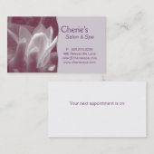 Rendez-vous Spa - carte de visite de lilas de manucure de (Devant / Derrière)