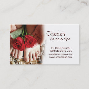 Rendez-vous Spa - carte de visite de manucure de pédicurie de