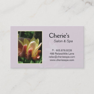 Rendez-vous Spa - carte de visite de tulipe de manucure de