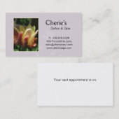 Rendez-vous Spa - carte de visite de tulipe de manucure de (Devant / Derrière)