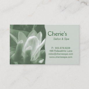 Rendez-vous Spa - carte de visite de vert de manucure de salon