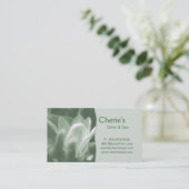 Rendez-vous Spa - carte de visite de vert de manucure de salon (Debout devant)