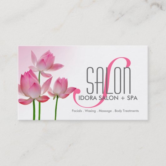 Rendez-vous Spa et modèle de carte de visite de massage (Devant)