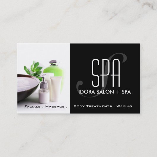 Rendez-vous Spa et modèle de carte de visite de massage (Devant)