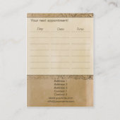 Rendez-vous TATOUAGE - affaires, carte de programme (Dos)