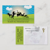 Rendez-vous Vétérinaire Danse Animaux Carte de visite (Devant / Derrière)