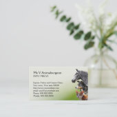 Rendez-vous vétérinaire et carte de visite de (Debout devant)