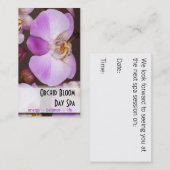 Rendez-vous violet et blanc de photo d'orchidée (Devant / Derrière)