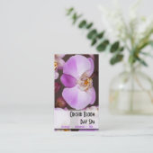 Rendez-vous violet et blanc de photo d'orchidée (Debout devant)