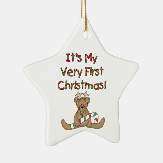 Rendier Beer Zeer Eerste Kerstmis Ornament (Rechts)