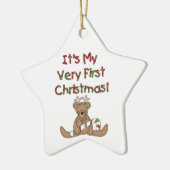 Rendier Beer Zeer Eerste Kerstmis Ornament (Links)