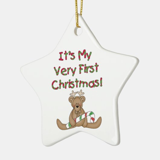 Rendier Beer Zeer Eerste Kerstmis Ornament (Links)