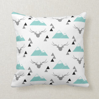 Rendier/ Bergen Groen Kussen