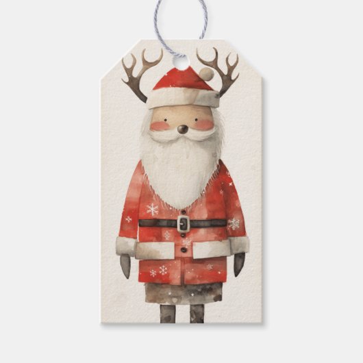 Rendier Black Santa Cadeaulabel (Voorkant)