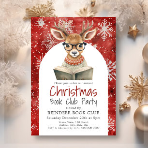 Rendier Book Club Kerstfeest Uitnodiging