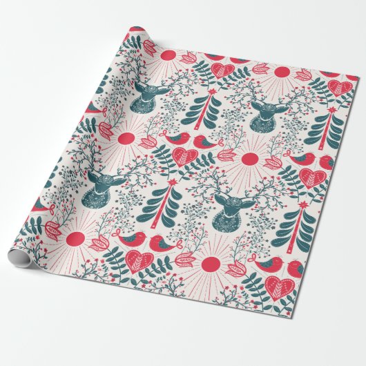 Rendier Cadeaupapier (Uitgerold)