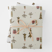 Rendier cadeauverpakking | Drie vellen | WATERVERF