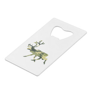 Rendier / Caribou bos camouflage / Camo Kredietkaart Flessenopener