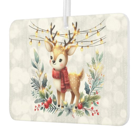 Rendier Christmas Lights Glittery Luchtverfrisser (Links)