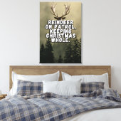 Rendier Christmas Statement Canvas Muurkunst Afdruk (Insitu (Slaapkamer))