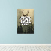 Rendier Christmas Statement Canvas Muurkunst Afdruk (Insitu (Houten vloer))