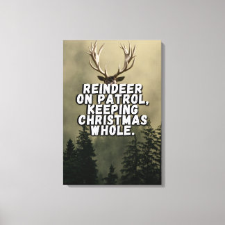 Rendier Christmas Statement Canvas Muurkunst Afdruk