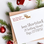Rendier Dachshund Kerst Adresetiketten Doxie Etiket