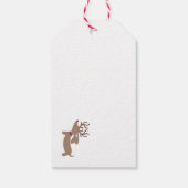 Rendier Dachshund Kerst Preppy Plaid Gift Label Cadeaulabel (Achterkant)