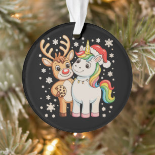 Rendier Eenhoorn Kerstmis Kerst Vakantie Seizoen Ornament