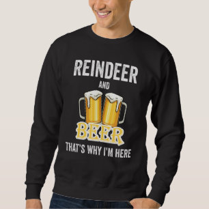 Rendier en bier daarom ben ik hier trui