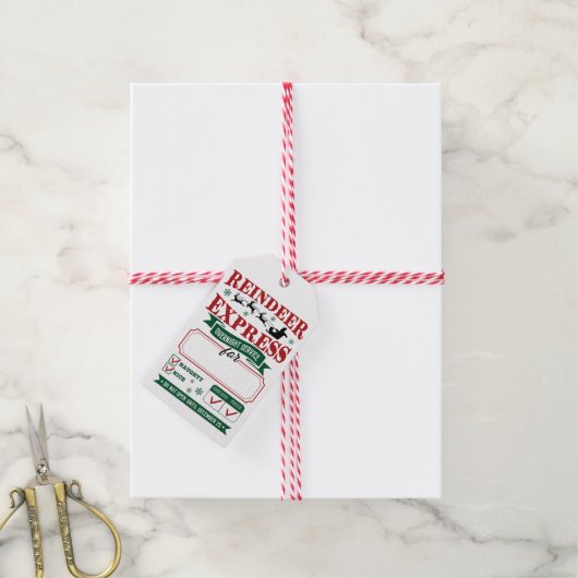 Rendier Express Special Delivery Cadeaulabel (Met Touw)