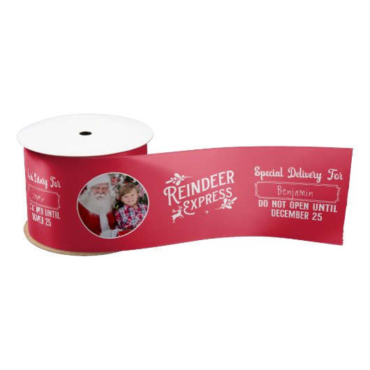 Rendier Express van Santa Photo Christmas Red Lint (Spoel)