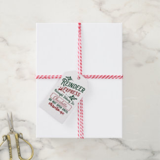 Rendier Express voor een vrolijke kerst! Cadeaulabel