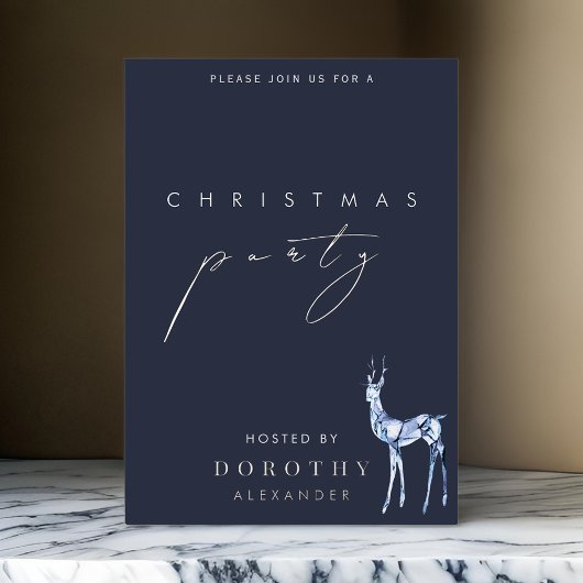 Rendier Folie Kerstfeest Uitnodiging