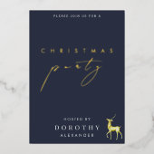 Rendier Folie Kerstfeest Uitnodiging (Voorkant)