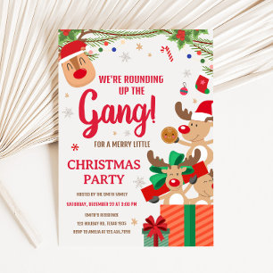 Rendier Fun Afronding van de Bende Kerstfeest Kaart