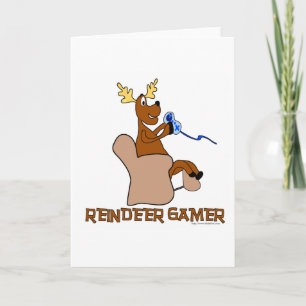 Rendier Gamer Feestdagen Kaart