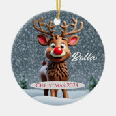 Rendier gepersonaliseerd Ornament (Voorkant)