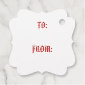Rendier Gift Label Groen/Rood Fancy (Achterkant)