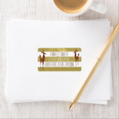 Rendier goud en wit gestreepte elegante winter etiket (Insitu)