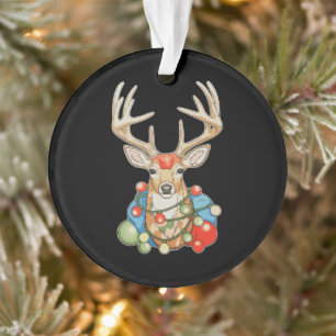 Rendier Herten Kerstmis Xmas Lichtjes Vakantie Sei Ornament