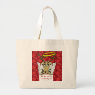 Rendier Het Is Tijd Om Veganistische Cadeaus Kledi Grote Tote Bag