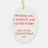 Rendier in de sneeuwgrijze ornament (Achterkant)