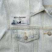 rendier in de Wilde Grijze Waterverf Kerstmis Naamplaatje (In situ)