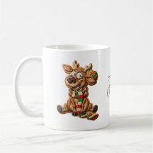 Rendier Kerst Koekje Mok